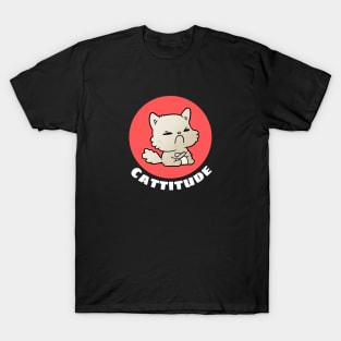 Cattitude | Cute Cat Pun T-Shirt